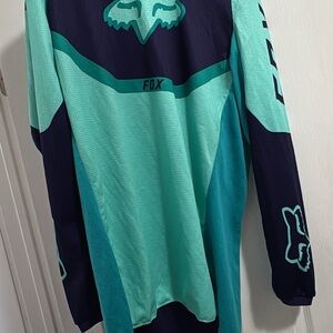 Fox Women's Jersey - Teal and Navy